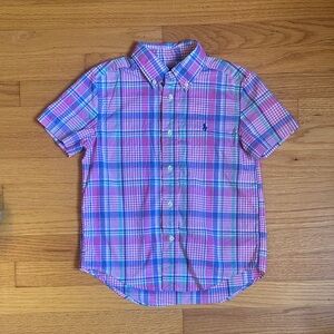 Ralph Lauren Vibrant Plaid Button-Down Shirt